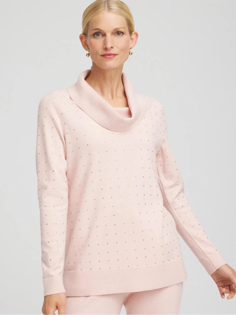 NEW!! Chico's Pink Embellished Sweater